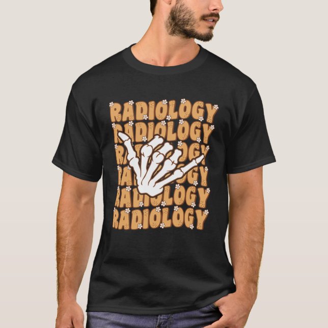 Groovy Radiology Shaka Skeleton Hand X Ray Tech Ra T Shirt (Framsida)