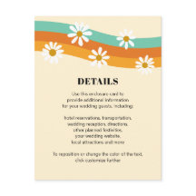 Groovy Rainbow 1970-talet Stil Boho Daisy Bröllop