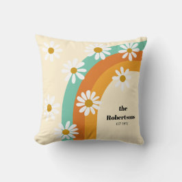 Groovy Rainbow 1970-talet Stil Boho Personlig Kudde