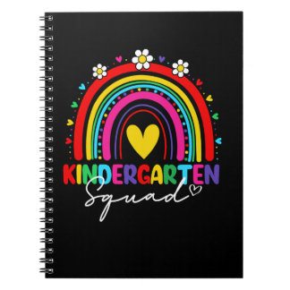 Groovy Rainbow Girl Boys Teacher Hej Kindergarte Anteckningsbok