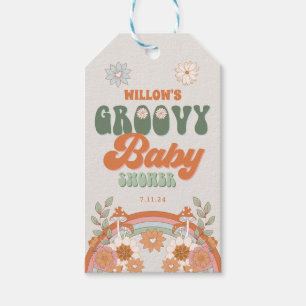 Groovy Rainbow Hippie Baby Shower Favor Gift-Märkr Presentetikett