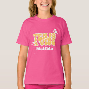 Groovy rainbow ten är en vibe 60:s coola för daisy t shirt