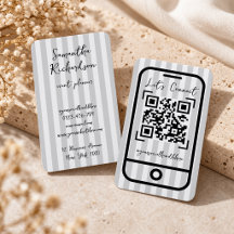 Groovy Ränder Minimal Handskriven QR-kod