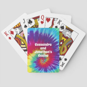 Groovy regnbågeTie-Färg Hippie Casinokort
