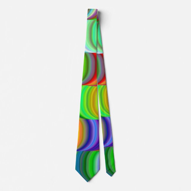 Groovy regnbågsvågor design slips (Framsida)