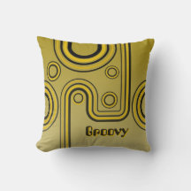 Groovy Retro 1960-talets Gult för linjär design oc