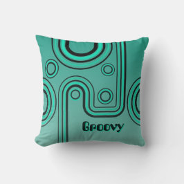 Groovy Retro 1960-talets linjära designturkos svar Kudde