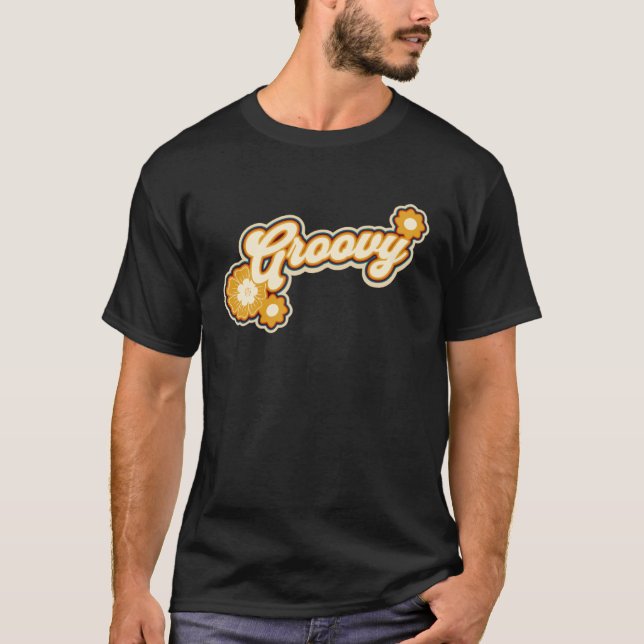 Groovy Retro 1970s Style T Shirt (Framsida)