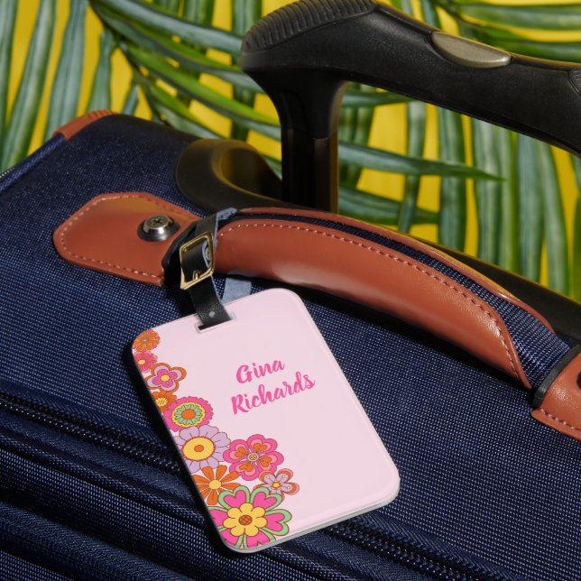 Groovy Retro 60 s Hippie Bagagebricka (Framsida Insitu 1)