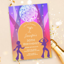 Groovy Retro 70-talets 80-tal Disco 30års födelsed