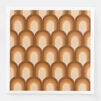 Groovy Retro 70-talets Mönster-design i Brown Bröl