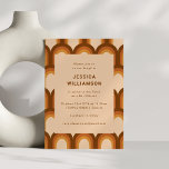 Groovy Retro 70s Brown-Trendiget Unikt Bat mitzvah Inbjudningar<br><div class="desc">Groovy Retro 70s Brunik Bat mitzvah inbjudan</div>