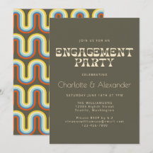 Groovy Retro 70s-design i Olive-Förlovningsfest