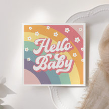 Groovy Retro 70s Regnbågsbabyskor