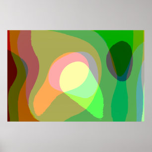 Groovy Retro-Abstrakten Artikel 710 Poster