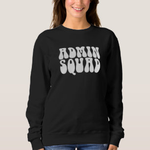 Groovy Retro Admin Team Skolsekreterare Retro Av T Shirt