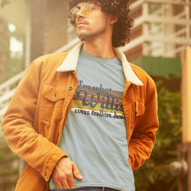 Groovy Retro Aesthetic Linjer Funny Phrase Willis T Shirt (Skapare uppladdad)