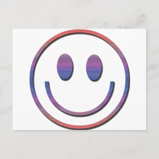 Groovy Retro Ansikte Vykort (Framsida)