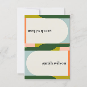 Groovy Retro Arch Abstrakt Bröllop Tält Namn brick Inbjudningar