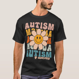 Groovy Retro Autism Awareness Month Puzzle Biet S T Shirt