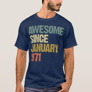 Groovy Retro Awesome Sedan Januari 1971 vän T Shirt