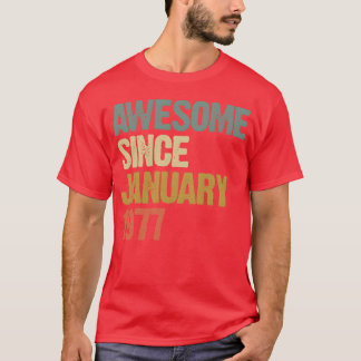 Groovy Retro Awesome Sedan Januari 1977 familj T Shirt
