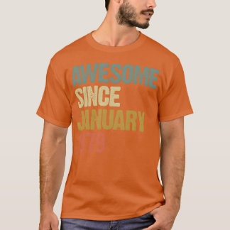 Groovy Retro Awesome Since January 1979 funny T Shirt