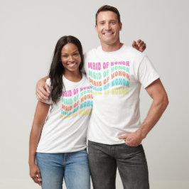 Groovy Retro Bachelorette Party Maid of honor T Shirt