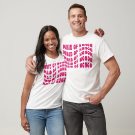 Groovy Retro Bachelorette Party Maid of honor T Shirt