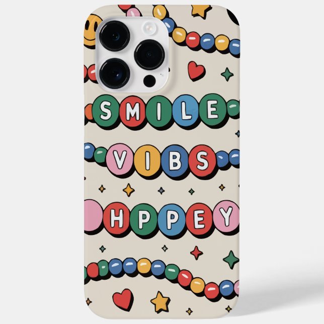 Groovy Retro Bead Bracelet Vibes iphone case (Baksida)