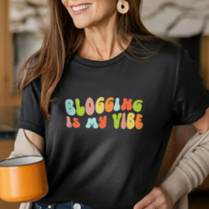 Groovy Retro Bloggning är min syn, Blogg, Bloggare T Shirt