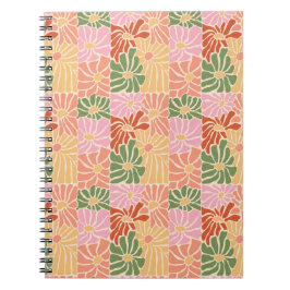 Groovy Retro Blommig  Anteckningsbok