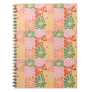 Groovy Retro Blommig  Anteckningsbok