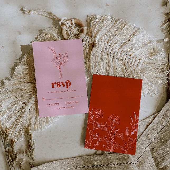 Groovy Retro Blommigt OSA kort (Skapare uppladdad)