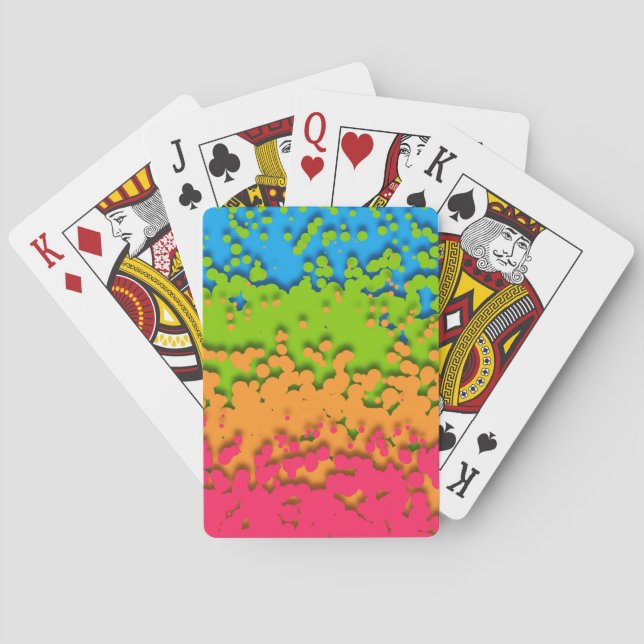 Groovy Retro Bubbly Trippy Funky Panromantisk Stol Casinokort (Baksidan)