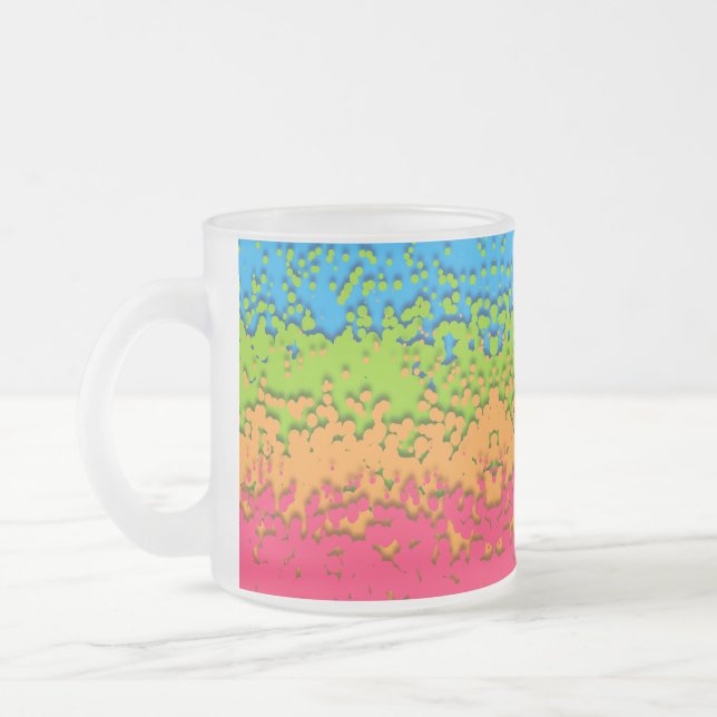 Groovy Retro Bubbly Trippy Funky Panromantisk Stol Frostad Glasmugg (Vänster)