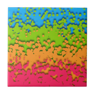 Groovy Retro Bubbly Trippy Funky Panromantisk Stol Kakelplatta