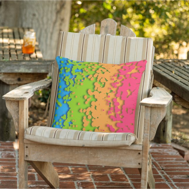 Groovy Retro Bubbly Trippy Funky Panromantisk Stol Kudde (Stol)