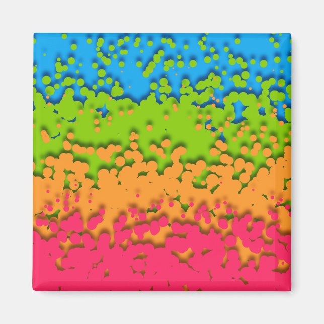 Groovy Retro Bubbly Trippy Funky Panromantisk Stol Magnet (Framsidan)