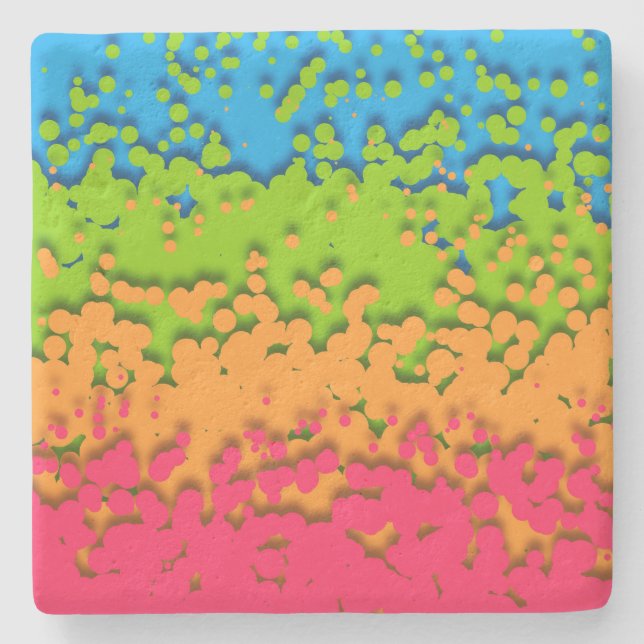 Groovy Retro Bubbly Trippy Funky Panromantisk Stol Stenunderlägg (Framsidan)
