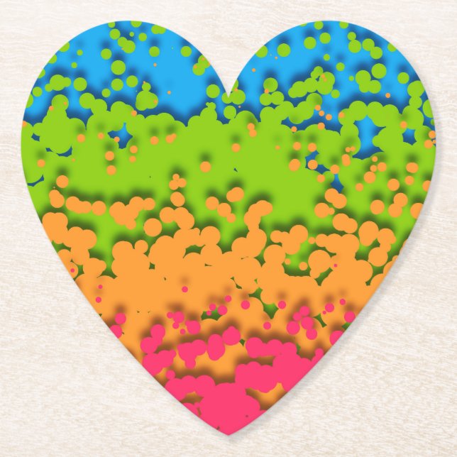 Groovy Retro Bubbly Trippy Funky Panromantisk Stol Underlägg Papper (Framsida)