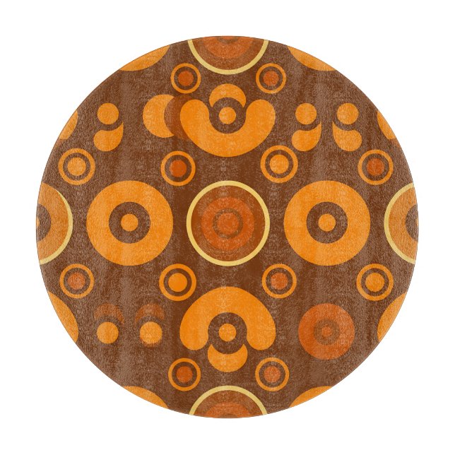 Groovy Retro Cirklar Abstrakt Mönster 1970-talet  (Framsidan)