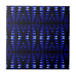 Groovy Retro Cobalt Blue Lava Bubbles Tile Kakelplatta