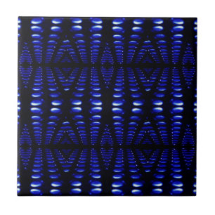 Groovy Retro Cobalt Blue Lava Bubbles Tile Kakelplatta