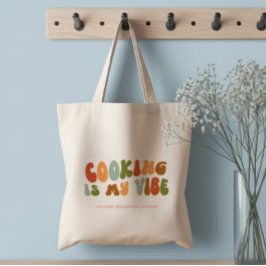 Groovy Retro Cooking är My Vibe, Chef, Cook, Food Tygkasse