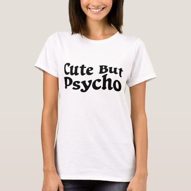 Groovy Retro Cute men Psycho T Shirt (Framsida)