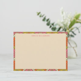 Groovy Retro Cute Personlig Stationery Namn Anteckningskort