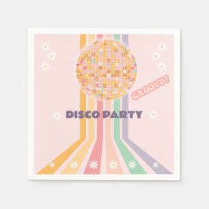 Groovy Retro Daisy Disco Birthday Pappersservett