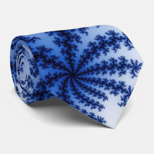 Groovy Retro Delft Blue Fractal Art Slips
