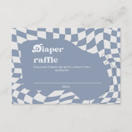 Groovy Retro Diaper Raffle Baby Shower Tilläggskort
